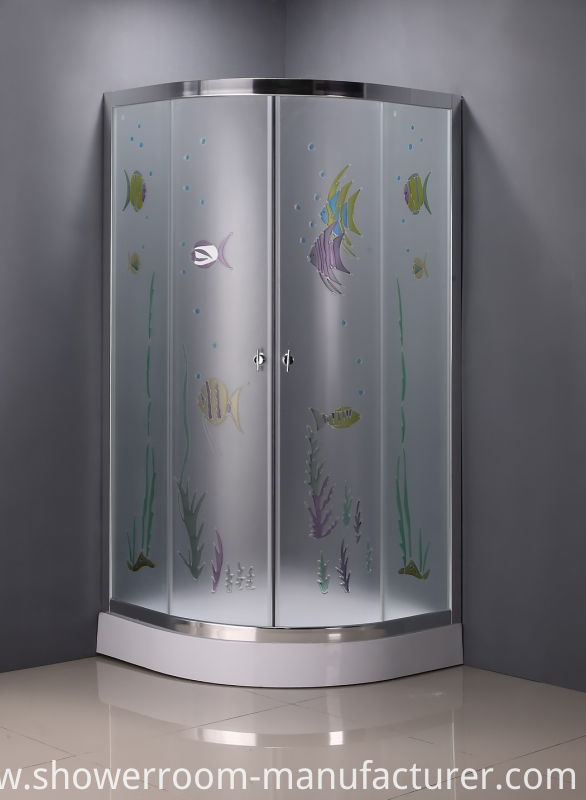 Patterned Glass Shower Enclosure (ADL-8048)